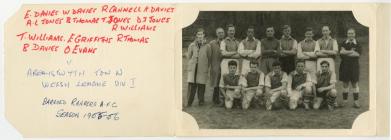 A picture of Bargod Rangers at Llysnewydd...