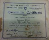 Swimming certificates