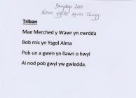 Triban am Ferched y Wawr Cangen Bro Alma 