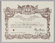 First Aid Re-Examination Certificate awarded to...