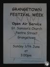 Poster for the Grangetown Festival Week Open...