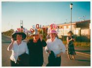 Greta on day out in Tywyn, Gwynedd, with her co...