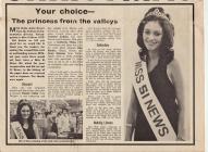 Erthygl a Llun Miss SI News 1972 (Smith's...