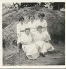 Felinfach Creamery staff Meiryl on right c. 1960