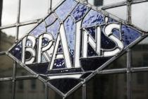 Brains Logo in stained glass