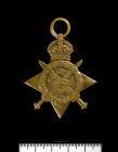 Medal Seren 1914 a gyflwynwyd i'r Preifat W. E....