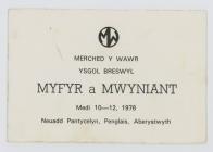 Merched y Wawr Residential School Programme...