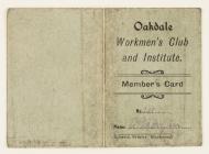 Workmen's Club and Institute Member's...