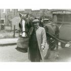 Arthur Richardson, with the Co-op horse and van