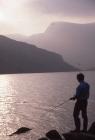 Ron Roberts fishing in Lake Ogwen
