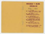 Rhaglen tymor 1982 - 1983. Cangen Merched y...
