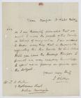 Letter to Thomas Benbow Phillips from Rev. John...