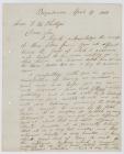 Letter to Thomas Benbow Phillips from Evan...