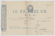 Receipt of the payment until August 1877  to...