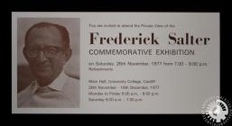 Invitation to the Fredrick Salter commemorative...
