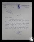 Letter to Mr. Rapport,  SWAS Honorary Treasurer...