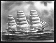 Painting of the three-masted ship GRACE HARWAR