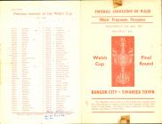 Bangor City v Swansea Town, Welsh Cup final 1961