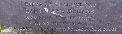 Inscription on family grave at Criccieth Non...