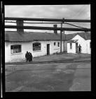 Two miners in the colliery yard at Big Pit...