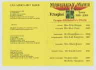 Merched y Wawr Cangen Bronant Rhaglen 1999-2000