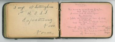 Double page from a small album of signatures of...