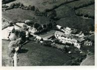 Aerial view of Cwmdu village.