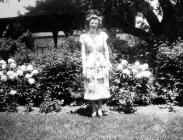 Joan Matthews, nee Evans, in the garden at...