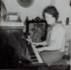 Gwyneth Reynolds playing piano, Dolwerdd,...