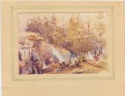 A Picnic at Talley - watercolour painted by...