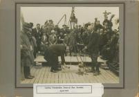 Laying Foundation Stone of Pier Pavilion, April...