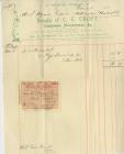 Receipt from C. E. Croft, Seedsman, Nurseryman