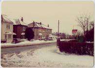 Corner of Elmgrove Road and Cardiff Road in Snow
