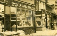 Butcher's shop at Parry's Corner,...
