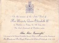 Queen's visit invitation.