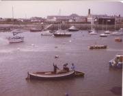 Relaunch of the old ship's lifeboat at the...