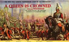 Card advertising 'A Queen is Crowned' at Odeon,...