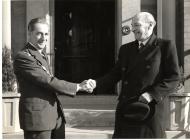 F S Williams and Clem Atlee outside Marine...