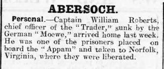 William Roberts, Abersoch (1916)