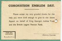 Coronation Emblem Day, Cowbridge 1935 