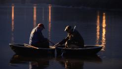 Malcolm Rees, Dai Elias night fishing on the...