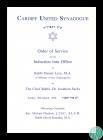 Order of service for the induction of Rabbi...