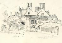 South Gate & Grammar School, Cowbridge, sketch  