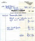 Millville, Westgate, Cowbridge, 1973 invoice 