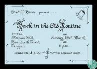 Ticket to "Back in the Old Routine",...