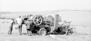 26 Jones Lion pick-up baler at Manor Court, 1953