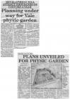 Plans for Physic Garden, Cowbridge, articles...