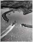 Aerial View of a Paddle Steamer entering Barry...