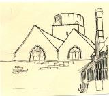 Holy Cross church, Cowbridge sketch 