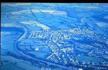 Aerial view of Cowbridge 1990s 